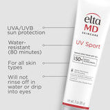 Benefits of EltaMD UV Sport Broad-Spectrum SPF 50