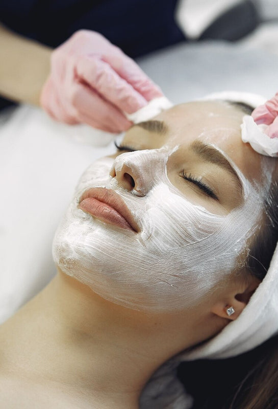 Client receiving a facial treatment at Thornhill Dermatology Centre
